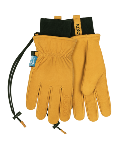 HydroFlector™ Wanoga™ Lined Water-Resistant Premium Grain Buffalo Ski Glove with Omni-Cuff™
